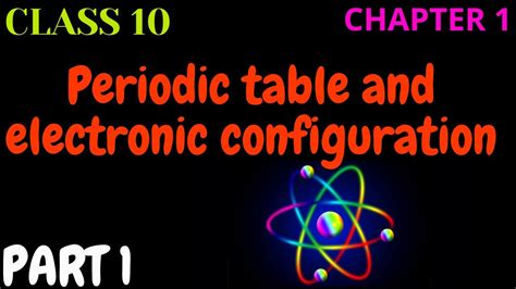 Class 10 Chemistry Chapter 1 Periodic Table And Electronic Configuration Part 1 Youtube