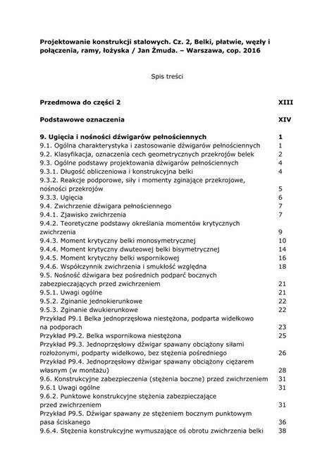 PDF Projektowanie Konstrukcji Stalowych Cz 2 Belki Hps Biblos