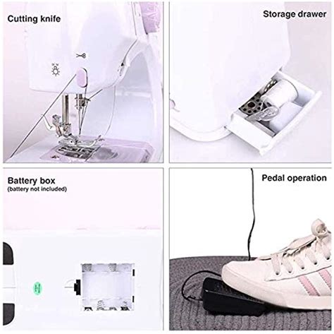 Top Spring Beginner Electric Overlock Sewing Machine Portable 12 Stitches 2 Speeds With Foot