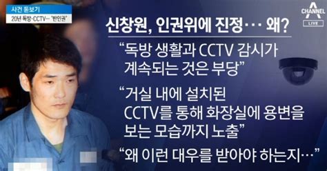 용변 볼 때 Cctv로 감시인권위 진정 낸 신창원