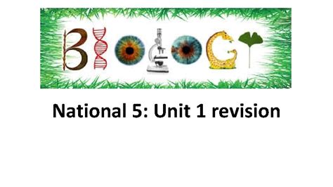 National 5 Unit 1 Revision Unit 1 Cell