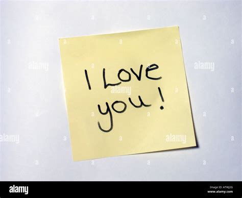 I Love You written note Stock Photo - Alamy