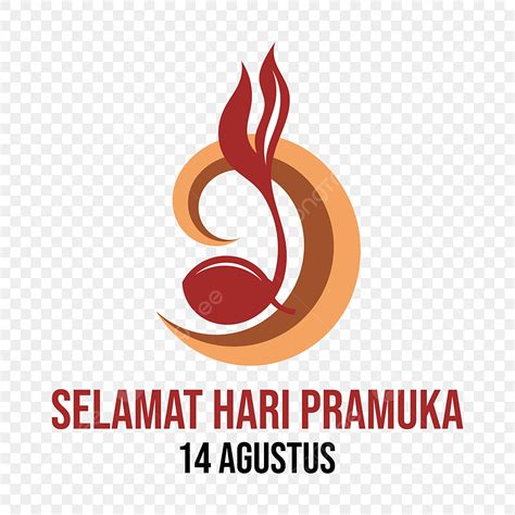 Gambar Desain Selamat Hari Pramuka Dengan Elemen Kelapa Hari Pramuka