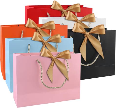 Lot De Sacs Cadeaux En Papier Avec Ruban D Arc Grands Sacs Cadeaux