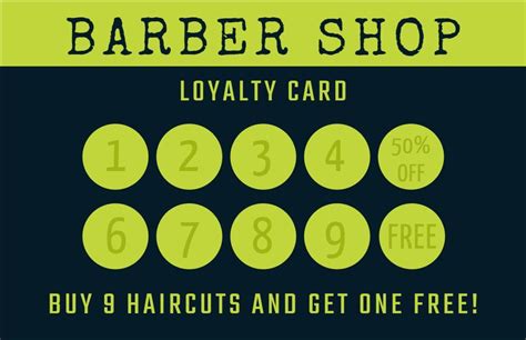 Design Wizard Barber Shop Loyalty Cards Templates