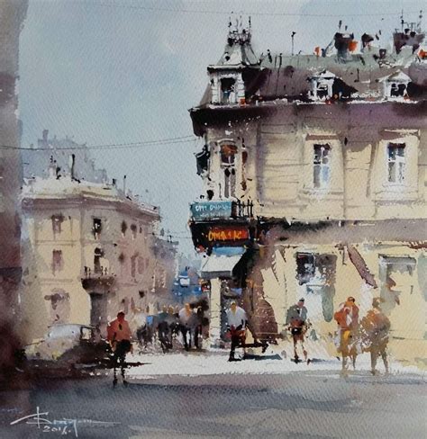 Corneliu Dragan Targoviste Pen And Watercolor Watercolor Artists