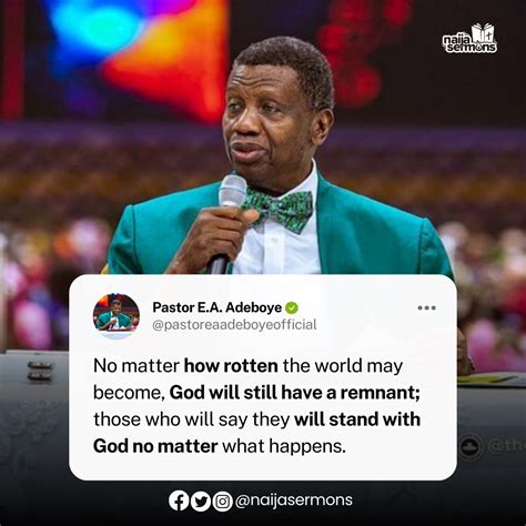 QUOTE OF THE DAY BY PASTOR E.A ADEBOYE » Naijasermons