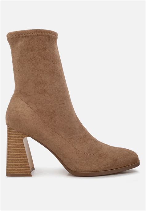 Candid High Ankle Flared Block Heel Boots By London Rag Walmart