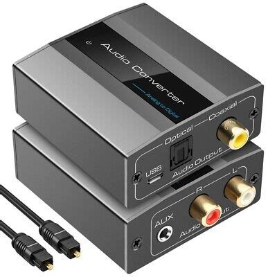 3X Analog To Digital Audio Converter RCA To Optical With Optical