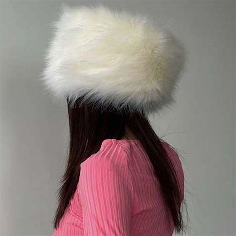 Woolen Hat Plush Beanies Cap Thicken Warm Cold Pile Cap Ins Winter