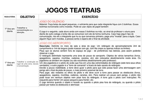 Jogos Teatrais Teatro e Música UMinho Studocu