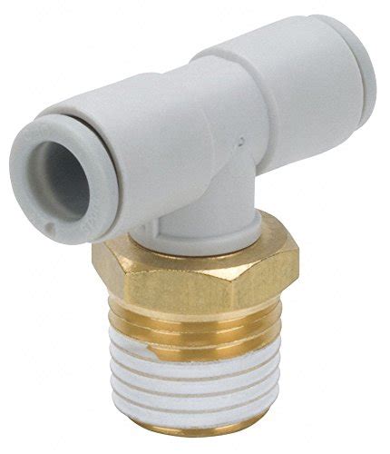 SMC KQ2T10 02AS PBT Brass Push To Connect Tube Fitting With Sealant