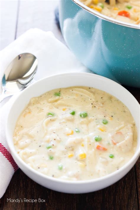 Creamy Cheesy Chicken Noodle Soup Mandys Recipe Box