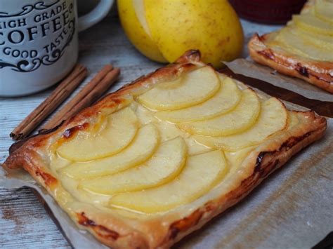 Tarta De Manzana De Hojaldre Y Crema Pastelera Sin Lactosa Hojaldres