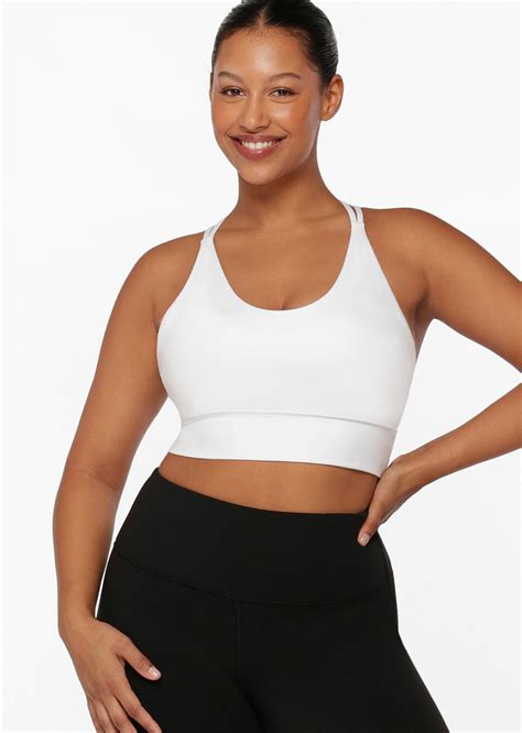 Lotus Longline Sports Bra White Lorna Jane Au