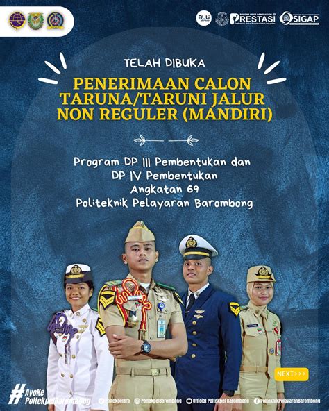 Pendaftaran Calon Taruna Taruni Angkatan Politeknik Pelayaran