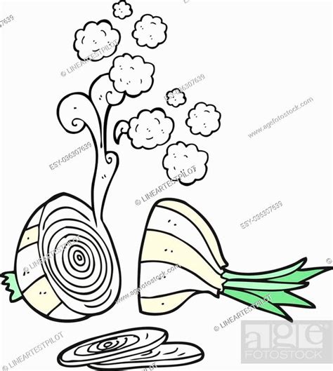 Freehand Drawn Cartoon Sliced Onion Stock Vector Vector And Low