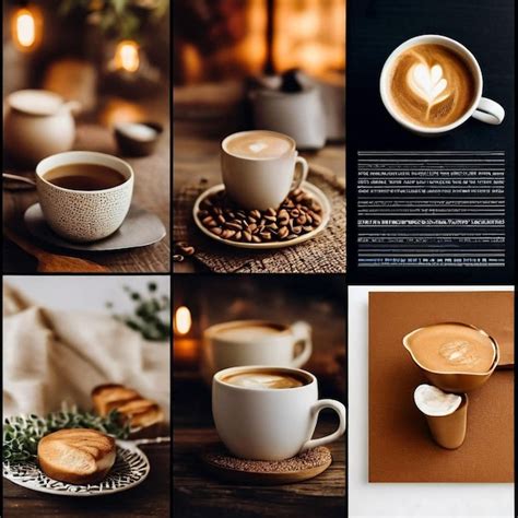 Moodboard For Coffee Break Premium AI Generated Image