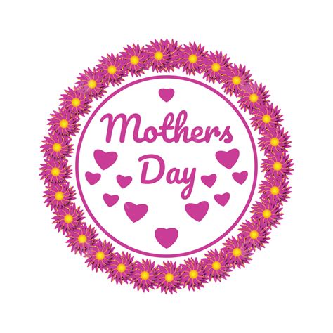 Mother Day Card Vector Art Png Free Mothers Day Wreath Free Mother S