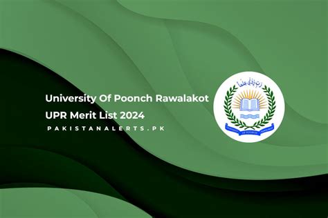 The University Of Poonch Rawalakot Merit List 2024