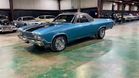 1968 Chevrolet El Camino Shows Dreamy Blue And Black Striped Attitude