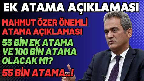 Mahmut Özer Önemli Atama Açıklaması EK ATAMA Açıklaması Geldi Mi