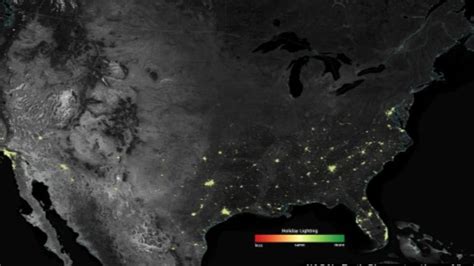 Christmas Lights As Seen From Space Video - ABC News