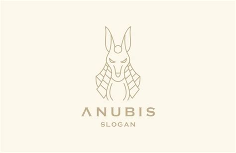 Diseño de ilustración de vector de plantilla de logotipo de anubis