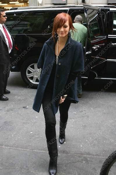 Ashlee Simpson Arriving At Mtv Studios In New York April