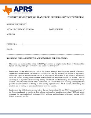 Fillable Online Designation Of Retirement Deposits Form And