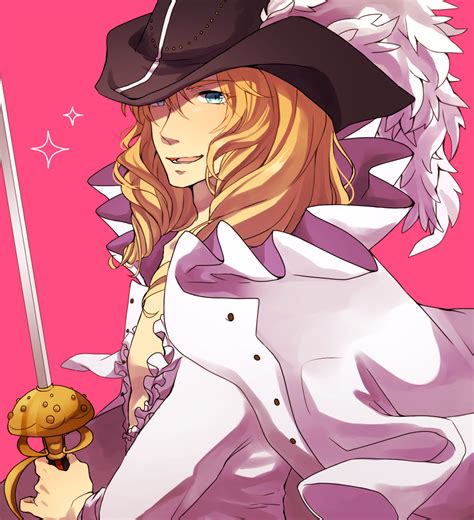 The Big ImageBoard TBIB Boy Blonde Hair Blue Eyes Cape Cavendish Dressrosa Hat Long Hair