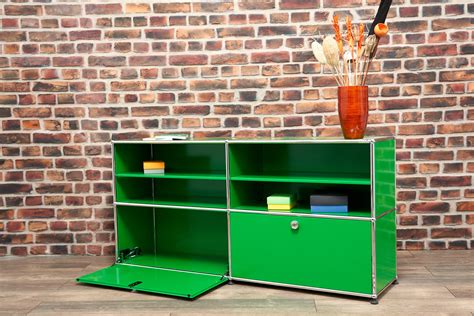 Usm Haller Sideboard Oh Mit Klappen Und Zwischenb Den Gr N Blucom