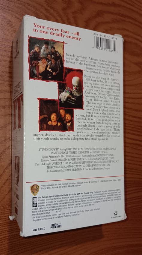 Stephen King S It Vhs Tape Set Horror Pennywise Tim Curry