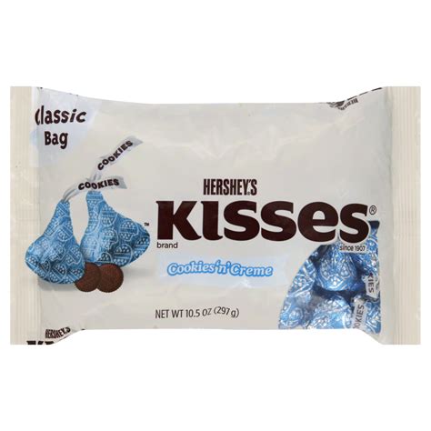 Hersheys Kisses Cookies N Cream 1050 Oz