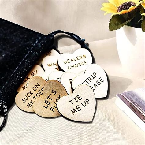 20pcs Funny Tokens Sex Date Night Activity Tokens Funny Wooden Couple