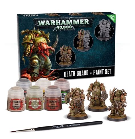 Warhammer 40k Death Guard Paint Set The Hooded Goblin