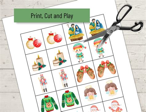 Christmas Matching Game Printable Christmas Memory Game Winter