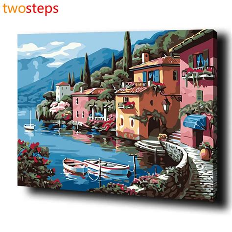 TwoSteps DIY Digital Canvas Oil Painting By Numbers Pictures Coloring