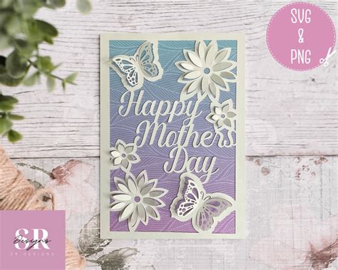 Svg 3d Mothers Day Card Svg Happy Mothers Day 3d Mothers Etsy Uk