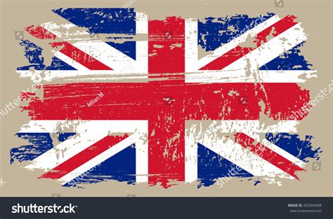 Grunge Uk Flag British Flagvector Stock Vector Royalty Free 433364998