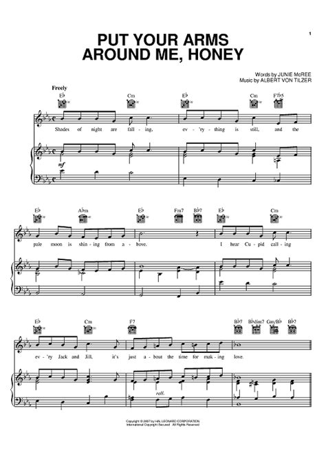 Put Your Arms Around Me Honey Sheet Music By Glenn Miller For Piano Vocal Chords Sheet Music Now