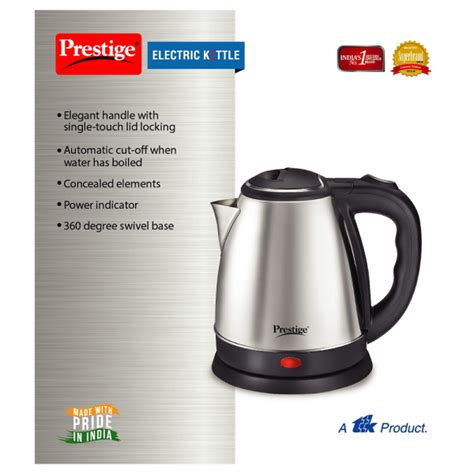 Buy Prestige Electric Kettle PKOSS 1500watts Steel 1 5 Litre Black