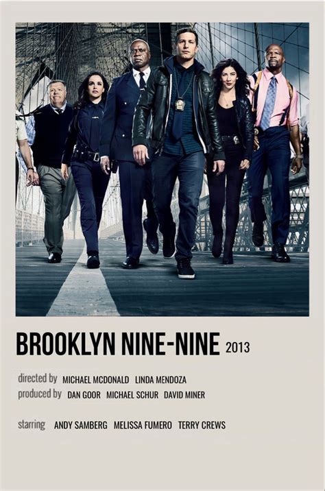 Minimal Polaroid Tv Show Poster For Brooklyn Nine Nine Music Poster