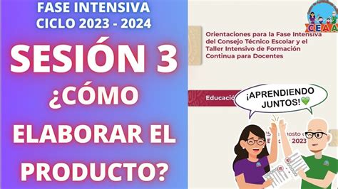 CEAA SESIÓN 3 Cómo elaborar PRODUCTO DESCARGA FORMATO Fase Intensiva