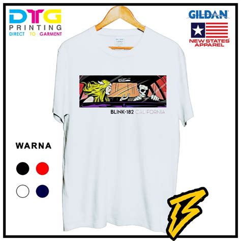 Jual Baju Kaos Tshirt Gildan Band Pop Musik Blink Premium Print Dtg