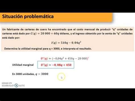 Utilidad Marginal Derivadas Aplicaci N Youtube