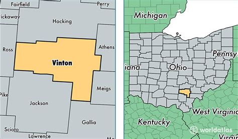 Vinton County, Ohio / Map of Vinton County, OH / Where is Vinton County?