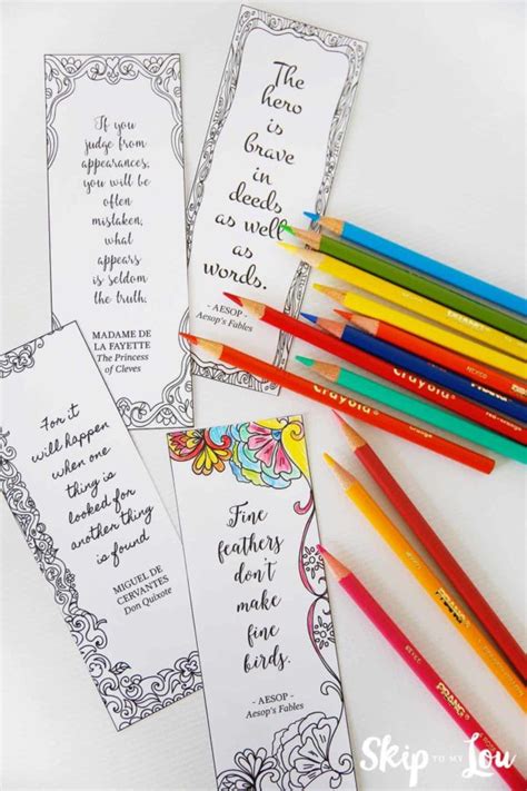 Make these coloring bookmarks with inspirational quotes to up your read!