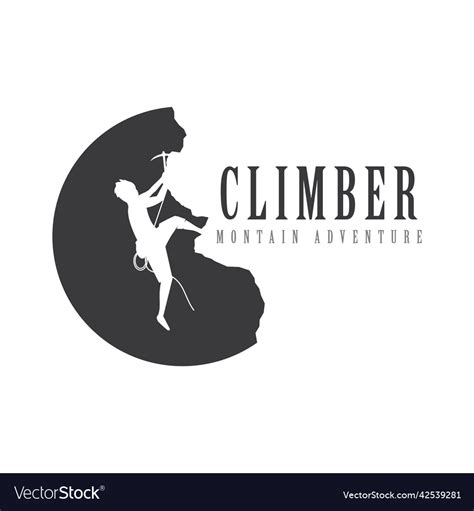 Rock climbing logo Royalty Free Vector Image - VectorStock