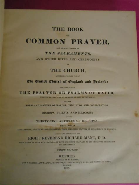 The Book Of Common Prayer And Administration Of The Sacraments And